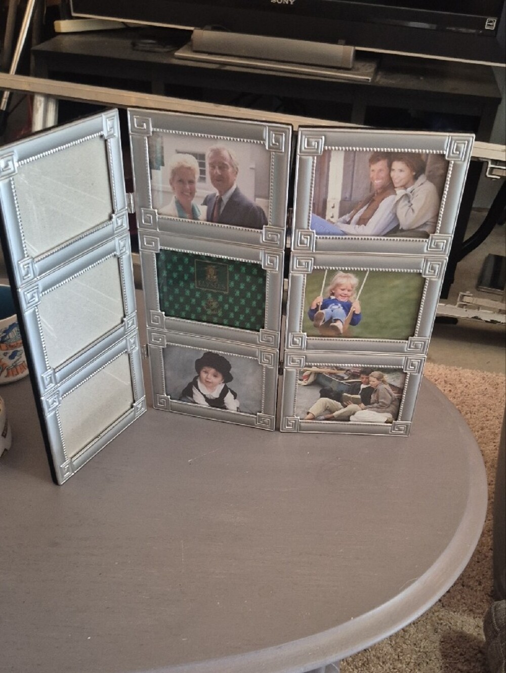 Silver 9-Window Folding Photo Frame Display - Picture 5 of 5